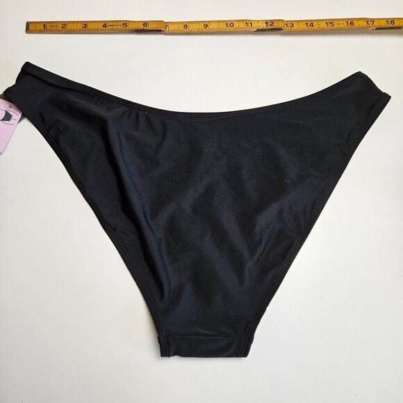 NEW Wild Fable Cheeky High Leg Bikini Bottoms XL Black NWT - Picture 5 of 6